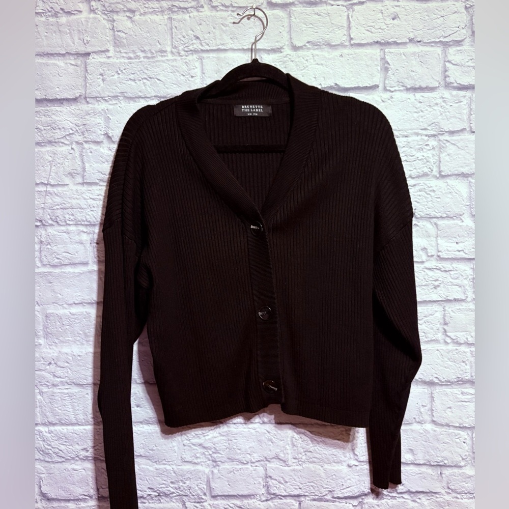 Brunette the Label Ribbed Cardigan S/M - Picture 3 of 11
